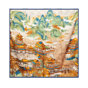 Mulberry Silk 14 Momme Square Scarf Cloud Pavilion 108x108 cm