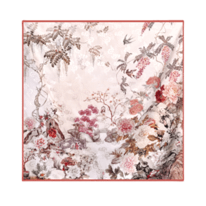 Mulberry Silk 14 Momme Square Scarf Radiant Floral 108x108 cm