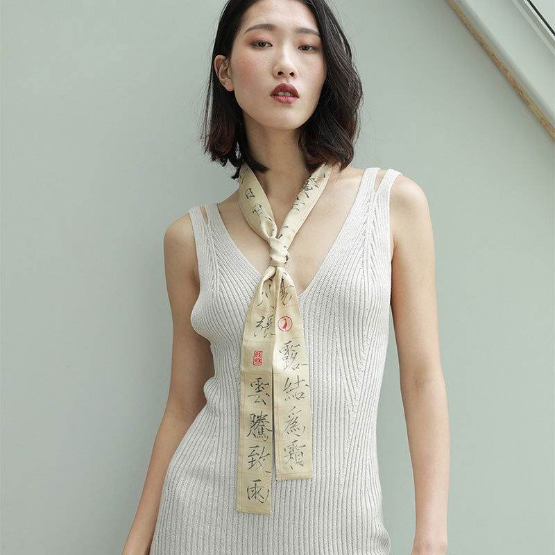 Mulberry Silk 16 Momme Narrow Scarf for Elegant Accessories 140x5cm - Image 6