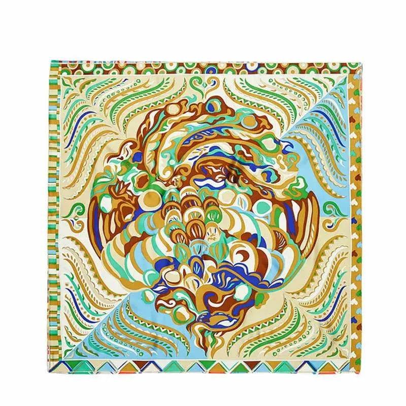 14 Momme Silk Crepe Satin Square Silk Scarf 90x90 cm - Image 2