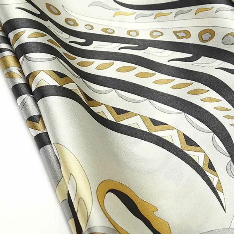 14 Momme Silk Crepe Satin Square Silk Scarf 90x90 cm - Image 4