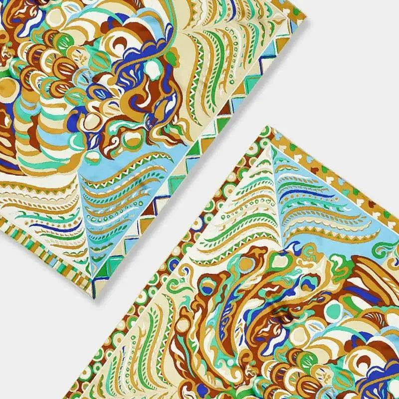 14 Momme Silk Crepe Satin Square Silk Scarf 90x90 cm - Image 5