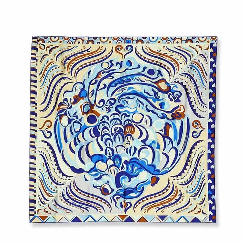 14 Momme Silk Crepe Satin Square Silk Scarf 90x90 cm - Image 6