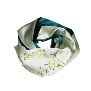 Handcrafted Embroidery Silk Scarf Luxurious 16 Momme Design 155x35cm