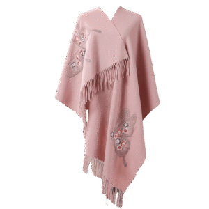 Handcrafted Su Embroidery Cashmere Scarf Luxury Gift Box 200x60cm