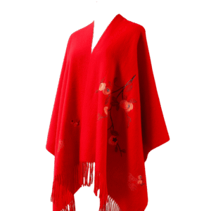 Handcrafted Su Embroidery Cashmere Scarf Luxury Gift Box 200x60cm