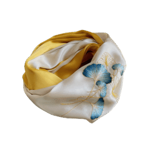 Handmade Suzhou Embroidery 16 Momme Silk Scarf 155x35cm