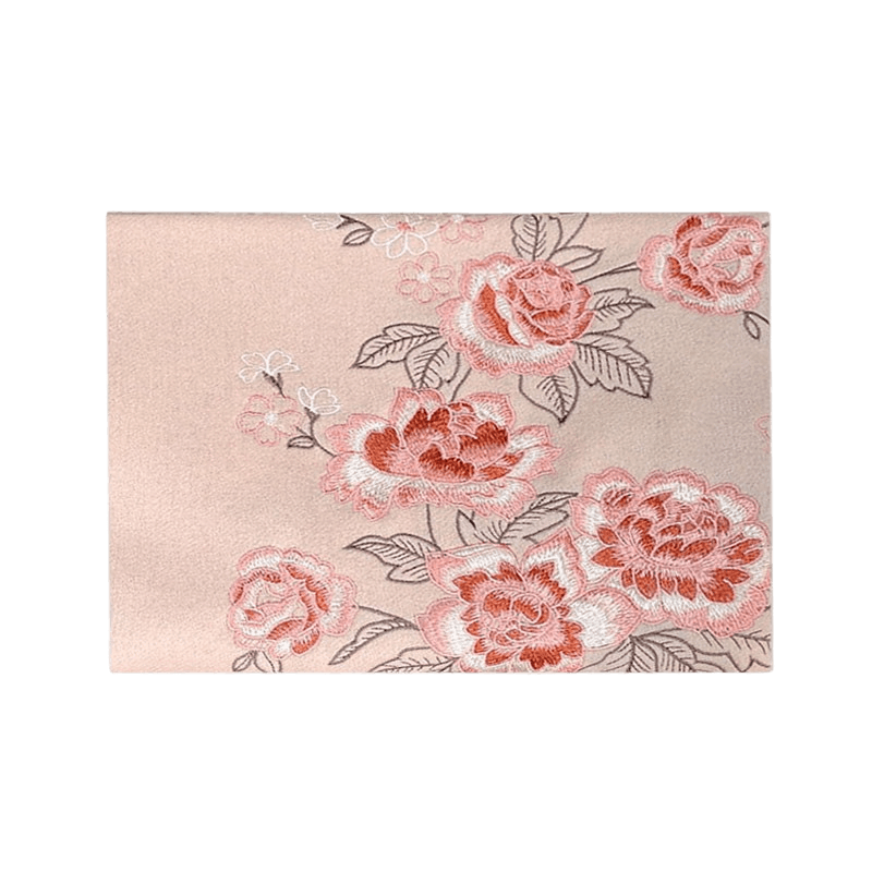 Embroidery 100% Pure Cashmere Scarf Pink Lotus 200x60 cm - Image 6