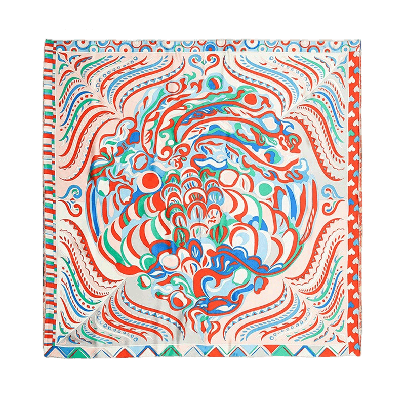 14 Momme Silk Crepe Satin Square Silk Scarf 90x90 cm