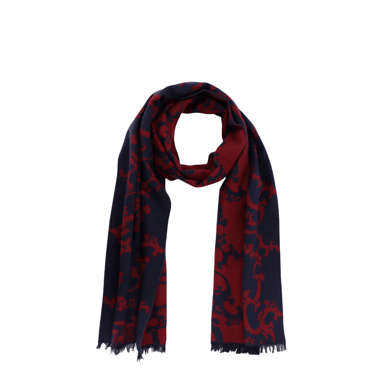 Luxurious Silk Velvet Autumn-Winter Scarf Cloud Pattern 30x180cm - Image 7