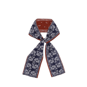 12 Momme Satin Long Silk Scarf Elegant Cloud Pattern 14.5x145cm