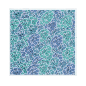 100% Wool Winter Square Scarf Elegant Peony 100x100cm