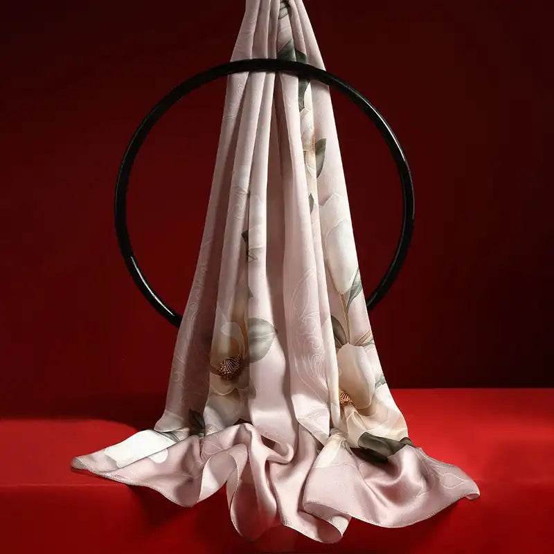 100% Mulberry Silk Shawl Scarf for Women Fall 90x90cm - Image 3