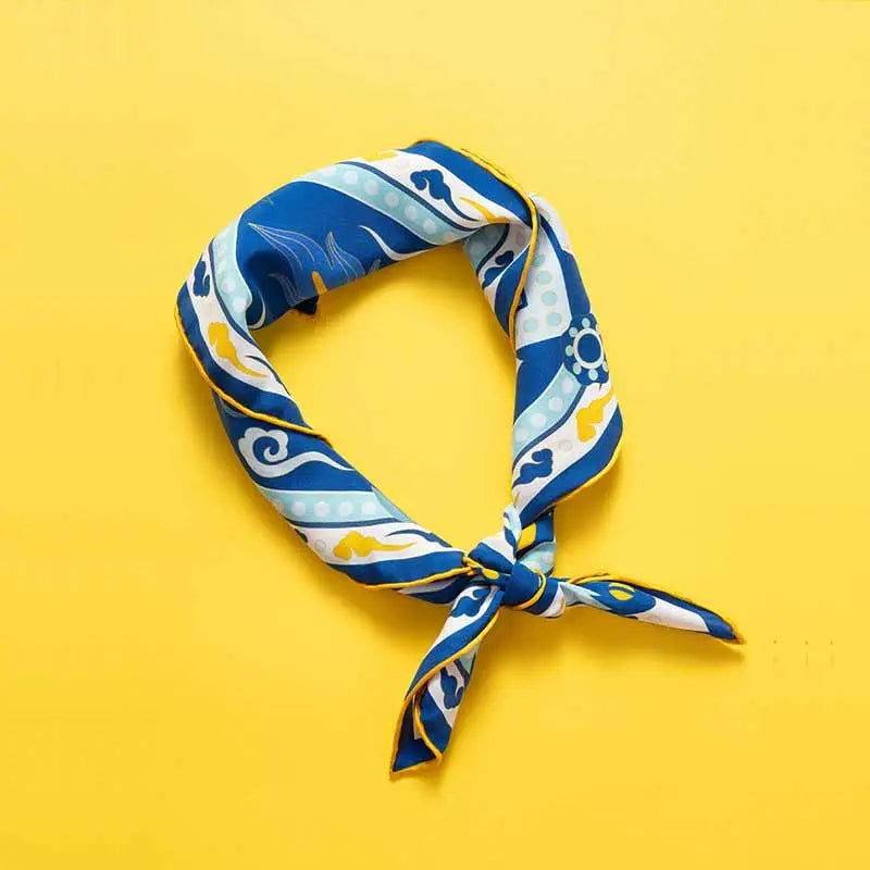 14 Momme Mulberry Silk Square Scarf Phoenix Crown 63x63cm - Image 8