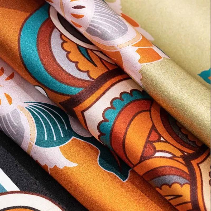 Chinese Style Silk Square Scarf Lotus Design 65 x 65 cm & 88 x 88 cm - Image 4