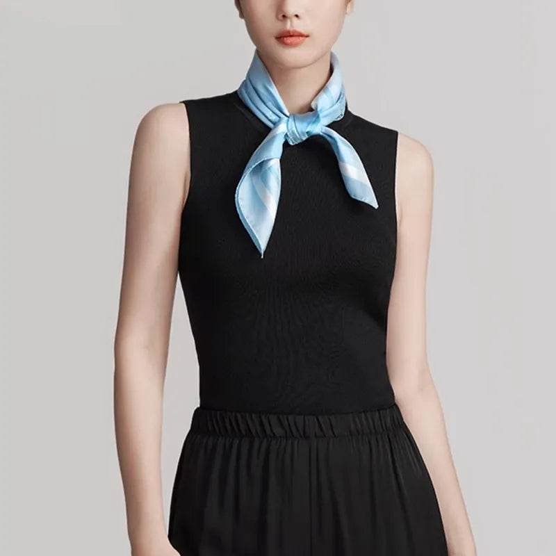 100% Mulberry Silk Luxury Square Silk Scarf Dreamy Jiangnan Design 68 x 68 Cm - Image 2